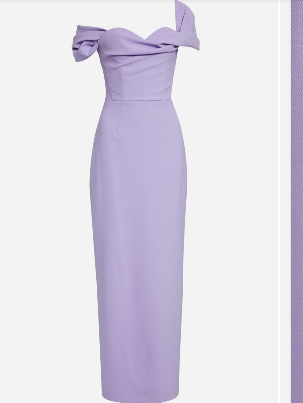 Carolina Herrera  Sofia Draped Off the Shoulder Crepe Column Gown
